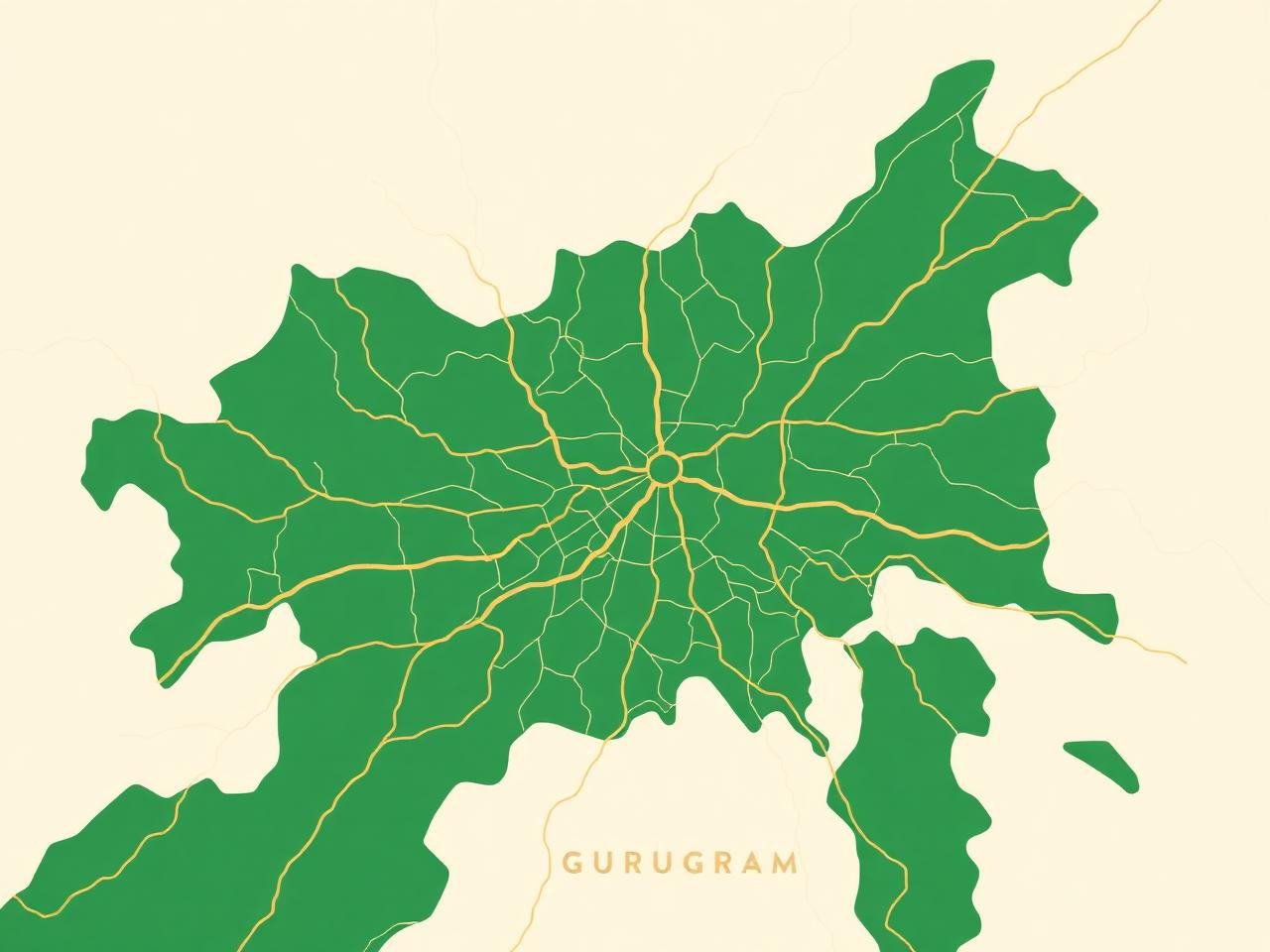 Map of Gurugram showing project location